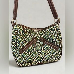 Vera Bradley Vivian Hobo Bag in Rumba Pattern with Crossbody Strap– EUC